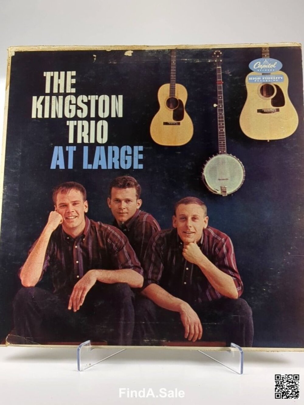 The Kingston Trio At Large LP Vinyl Record, Capitol Records 1950s